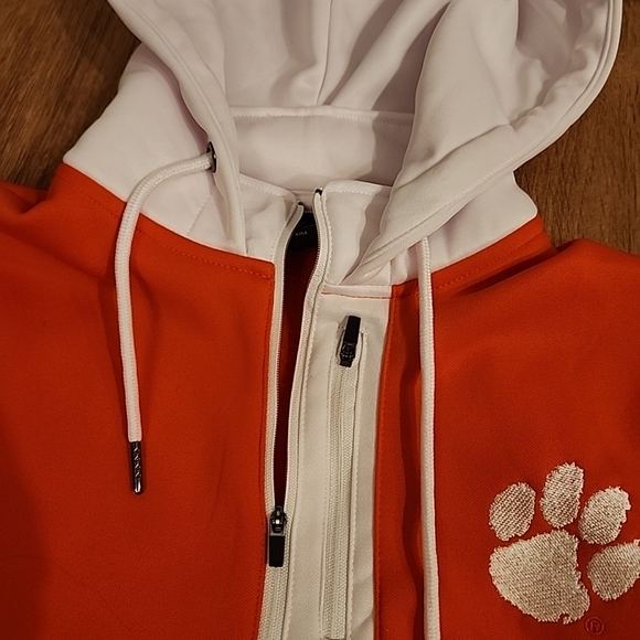 NWOT Colosseum Stitched Clemson University Tigers 1/4 Zip Hoodie Adult Small - Picture 3 of 9